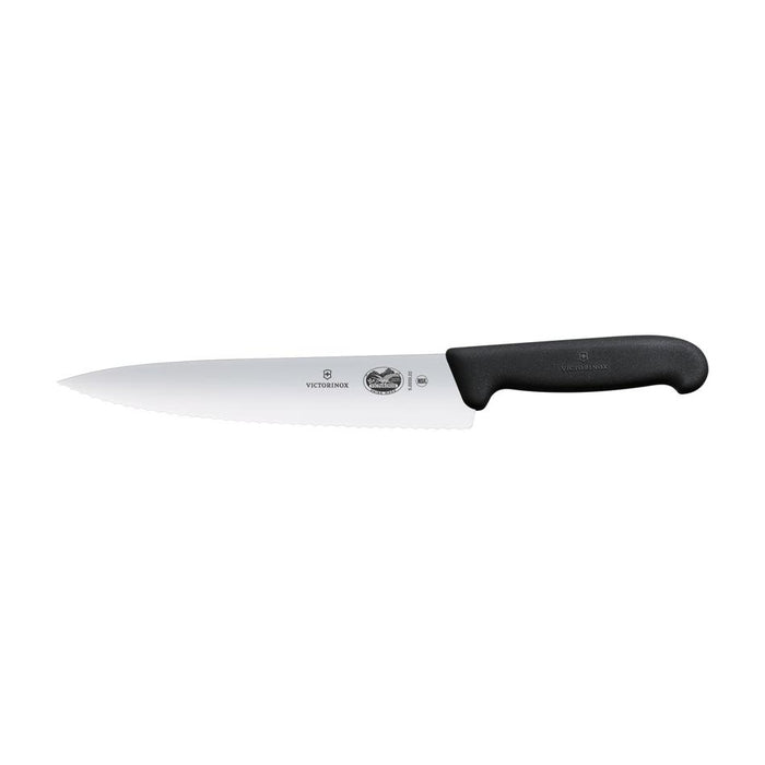 Victorinox Fibrox Carving Knife, 25Cm, Wavy Edge 5.2033.25