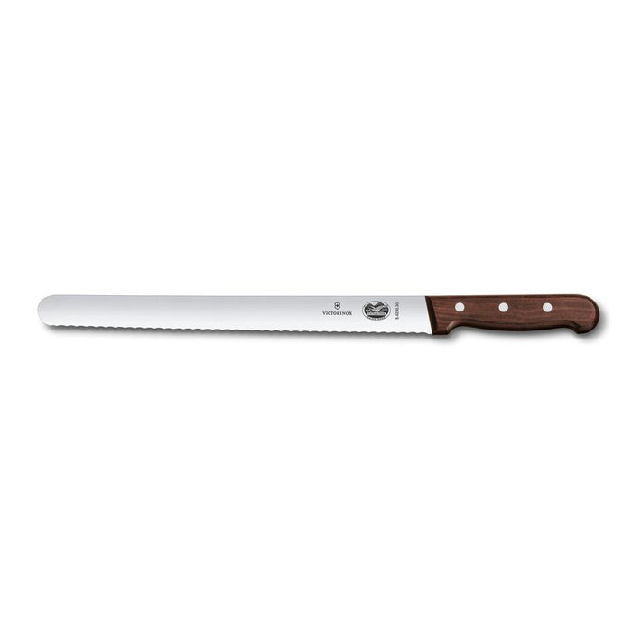 Victorinox Slicing Knife, 25Cm Round Wavy Edge - Wood 5.4230.25