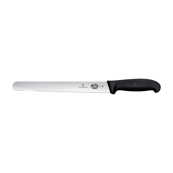 Victorinox Fibrox Slicing Knife, 25Cm, Wavy Edge 5.4233.25