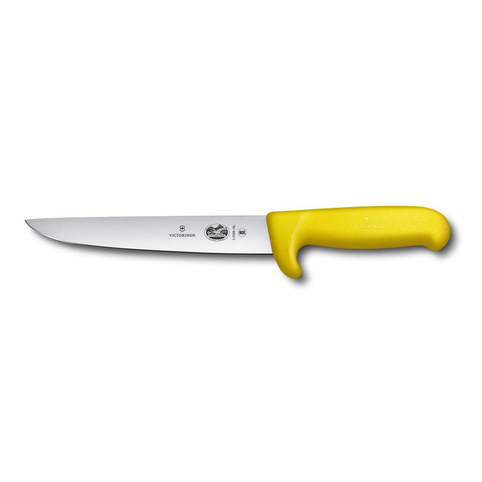 Victorinox Sticking Knife, 18Cm, Straight Back Blade, Safety Nose, Fibrox Yellow