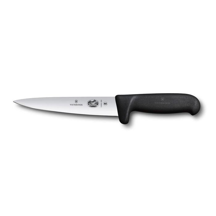 Victorinox Sticking Knife, 16Cm Safety Grip, Fibrox - Black