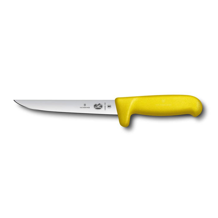 Victorinox Boning Knife, 15Cm, Safety Grip, Wide Blade, Fibrox - Yellow