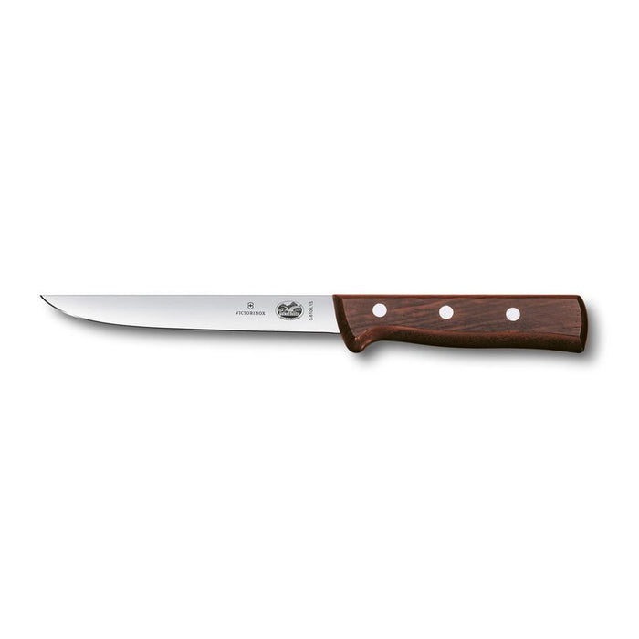 Victorinox Boning Knife, 15Cm Straight Edge, Narrow Blade, American Handle - Wood
