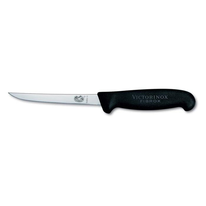 Victorinox Boning Knife, 9Cm Straight, Ext Narrow, Fibrox - Black