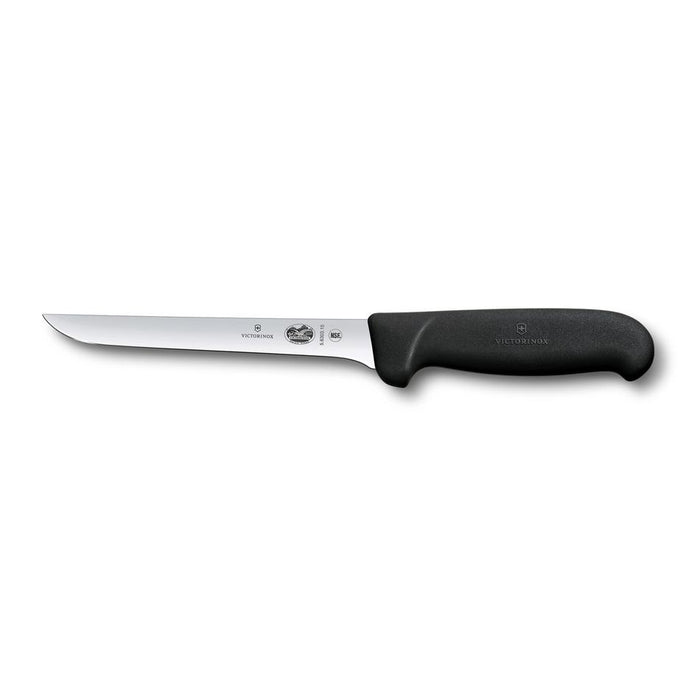 Victorinox Boning Knife, 15Cm Straight, Ext Narrow, Fibrox - Black