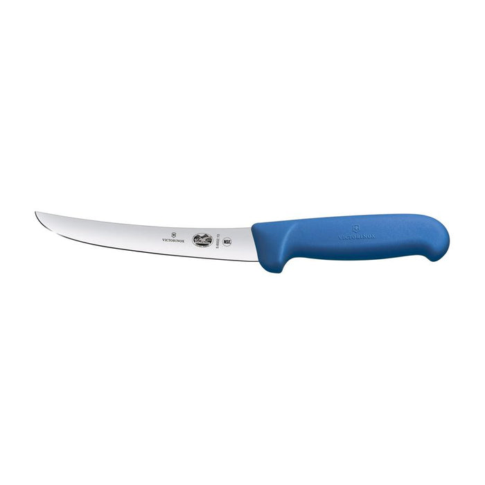 Victorinox Boning Knife, 15Cm Curved, Wide Blade, Fibrox - Blue