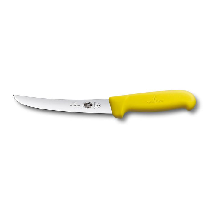 Victorinox Boning Knife, 15Cm Curved, Wide Blade, Fibrox - Yellow