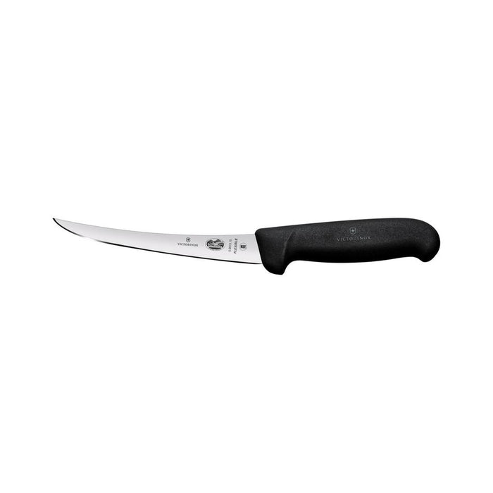 Victorinox Boning Knife, 15Cm Curved, Flexible Narrow Blade, Fibrox - Black