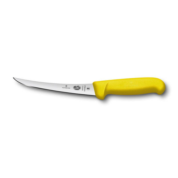 Victorinox Boning Knife, 15Cm Curved, Flexible Narrow Blade, Fibrox - Yellow