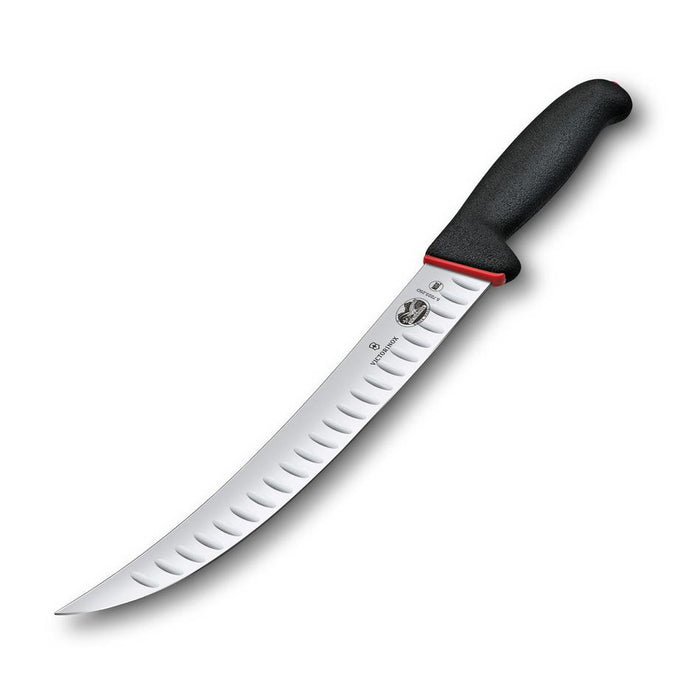 Victorinox Slaughter Knife, 25Cm, Curved Narrow Blade , Fluted, Fibrox - Dual Grip