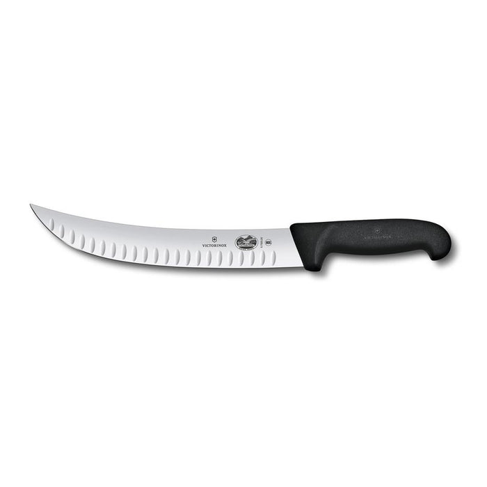 Victorinox Brisket Knife, 25Cm Curved Wide Blade, Fibrox - Black