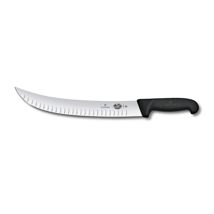 Victorinox Brisket Knife, 31Cm Curved Wide Blade, Fibrox - Black