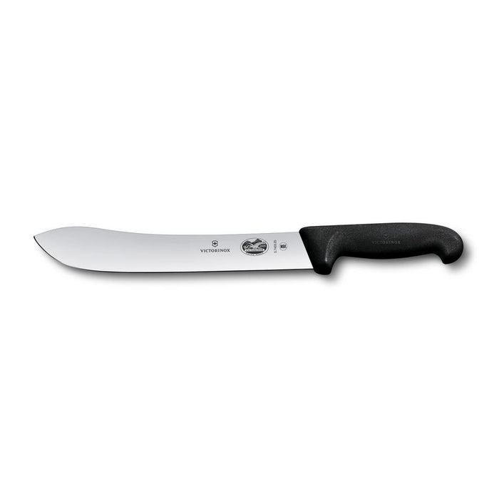 Victorinox Butchers Knife, 18Cm Wide Tip Blade, Fibrox - Black