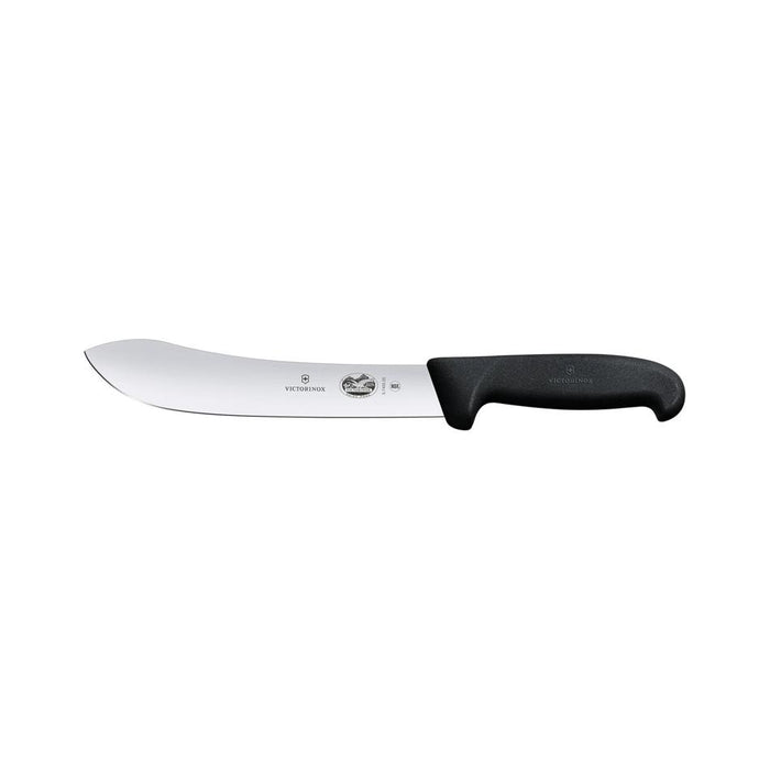 Victorinox Butchers Knife, 20Cm Wide Tip Blade, Fibrox - Black