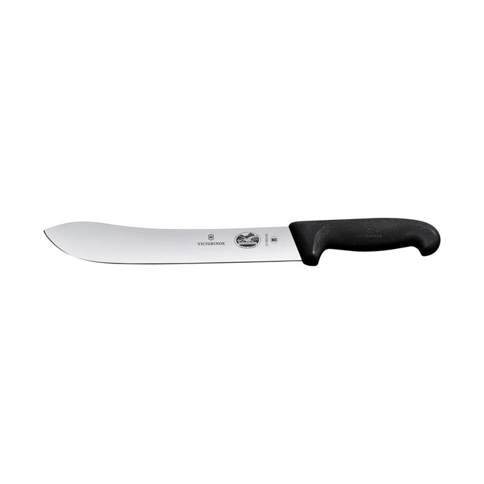Victorinox Butchers Knife, 25Cm Wide Tip Blade, Fibrox - Black