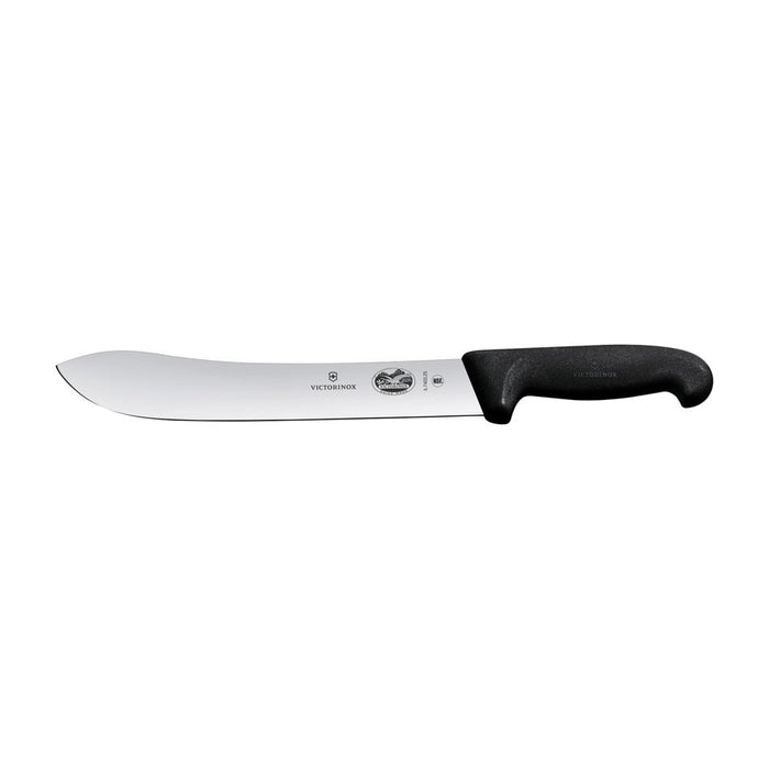 Victorinox Butchers Knife, 31Cm Wide Tip Blade, Fibrox - Black