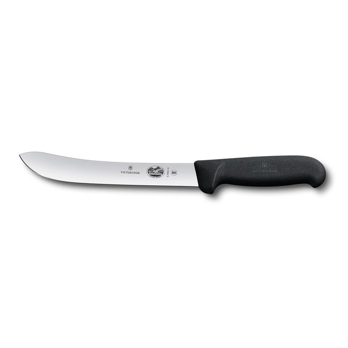 Victorinox Butchers Knife, 18Cm Heavy Stiff Blade, Fibrox - Black