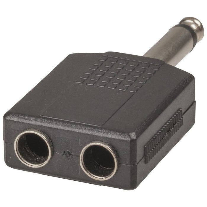 6.5mm Mono Plug to 2 X 6.5mm Mono Sockets Adaptor - Folders