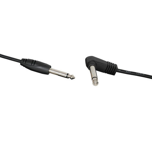 6.5mm Mono Plug to 6.5mm Mono R/A Plug Audio Cable - 3m - Folders