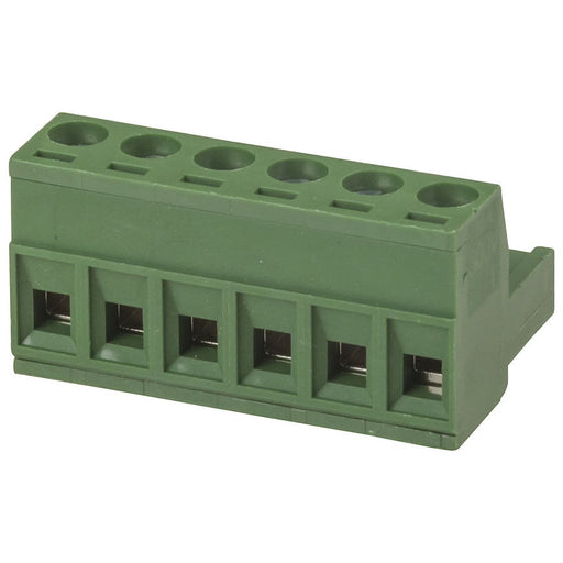 6 Pole PC Mount Pluggable Terminal Block Socket - 5.08mm - Folders