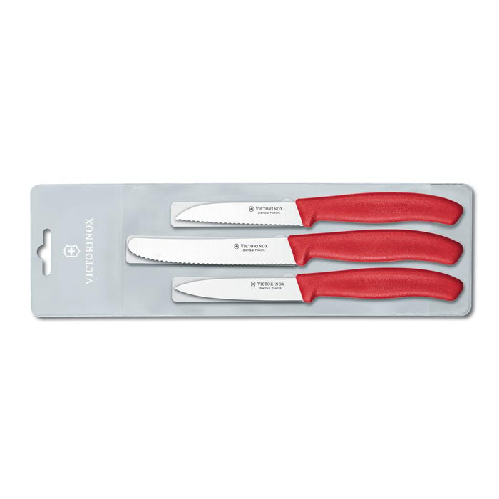 Victorinox Paring Knife Set, Classic 3 Pc - Red 6.7111.3