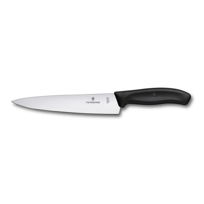 Victorinox Cooks-Carving Knife 19Cm, Wide Blade, Classic, Black, Gift Boxed