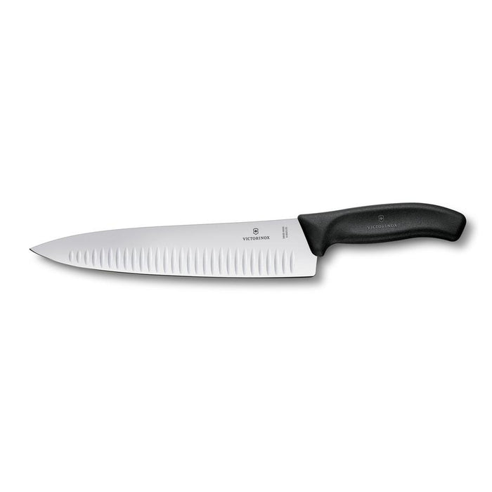 Victorinox Cooks-Carving Knife, 25Cm, Fluted Blade, Classic, Black, Blister