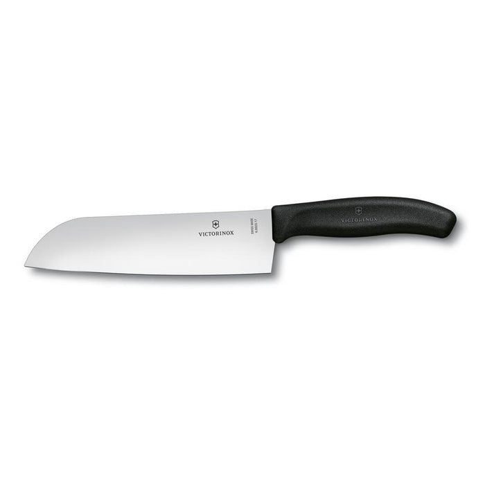 Victorinox Santoku Knife, 17Cm, Wide Blade, Classic, Black, Blister