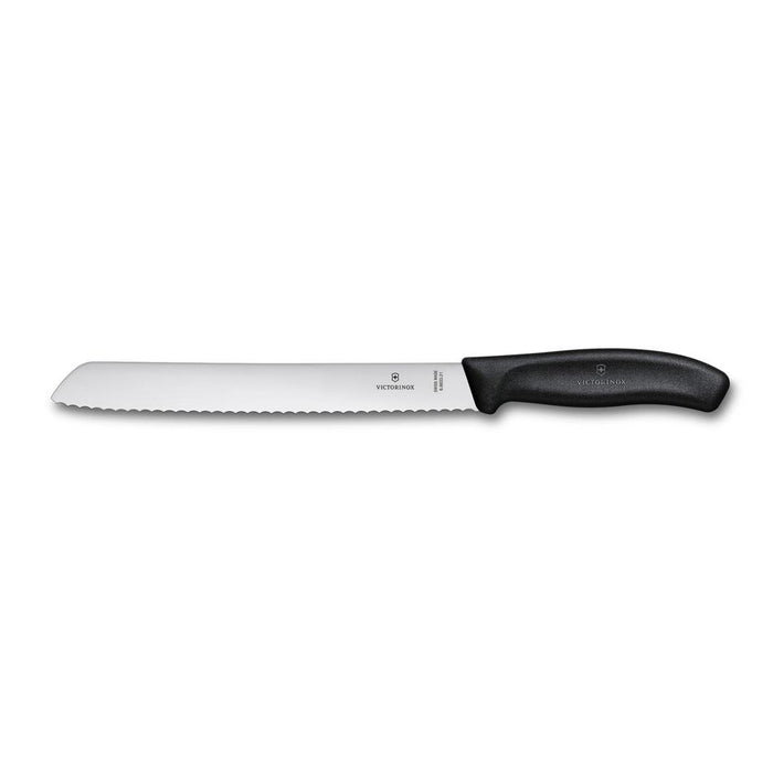 Victorinox Bread Knife, 21Cm, Wavy Edge Blade, Classic, Black, Gift Boxed