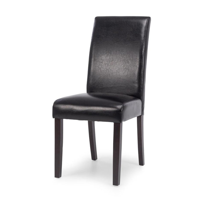 Furniture By Design Vienna PU Black Chair Dark Leg 6018G0719741