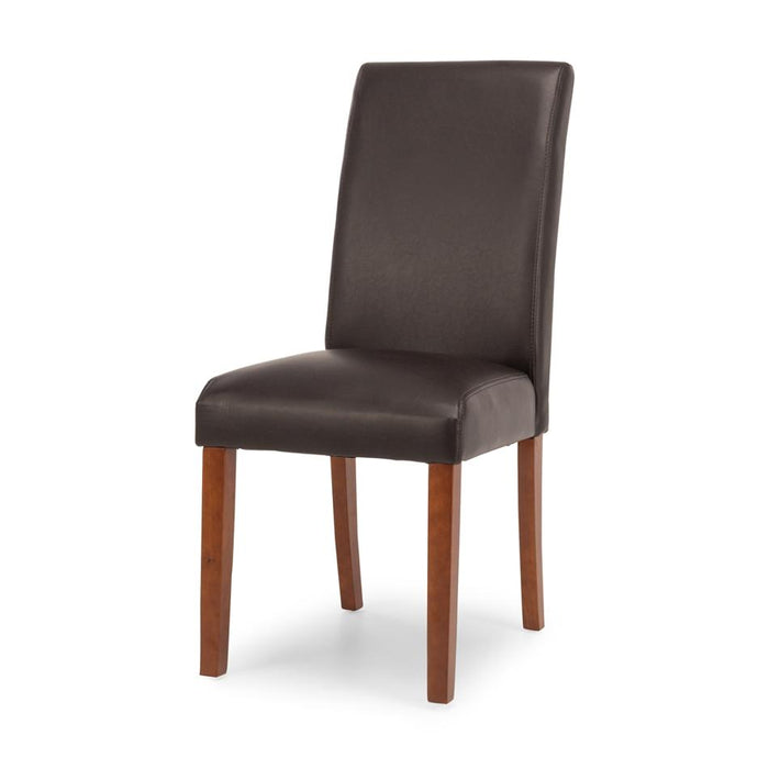 Furniture By Design Vienna PU Dk Brn Chair Light Leg 6018G1819002