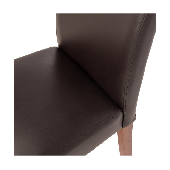 Furniture By Design Vienna PU Dk Brn Chair Light Leg 6018G1819002