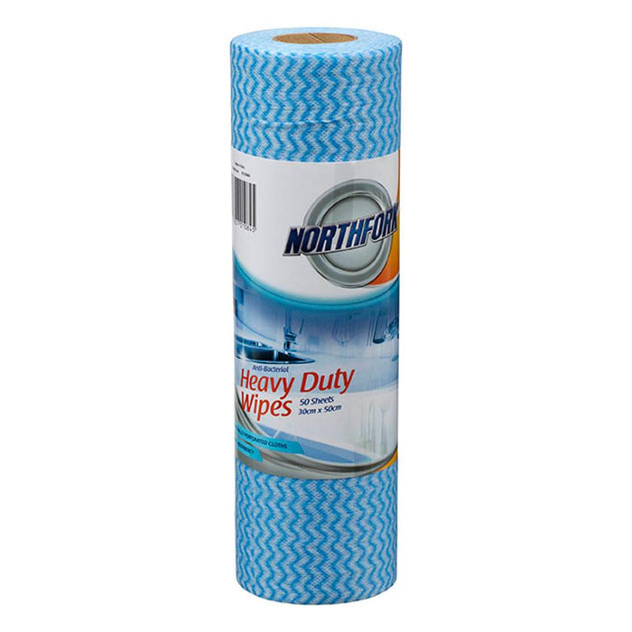 Northfork Heavy Duty Antibacterial Perforated Wipe Pk50 631254641