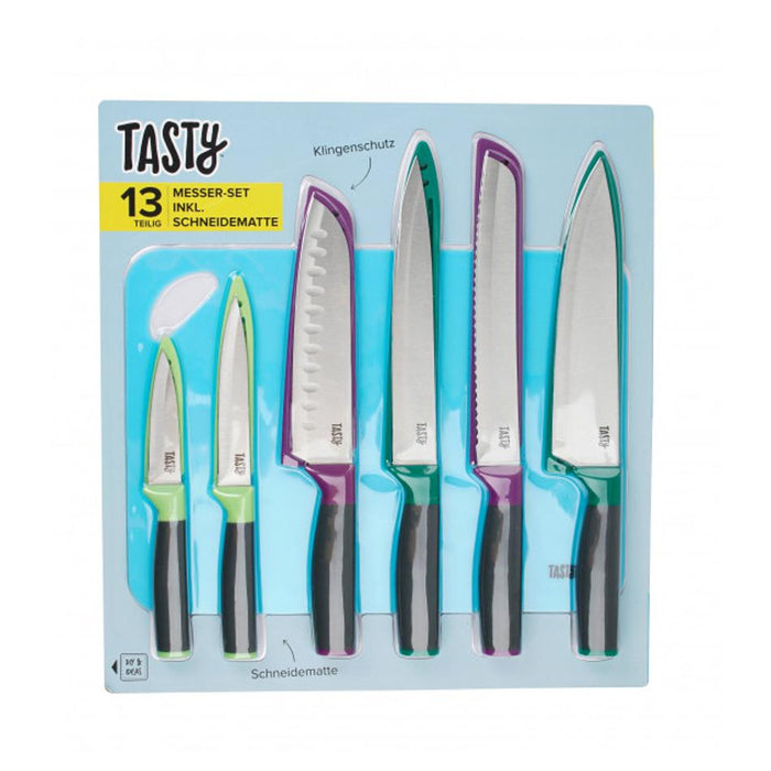 Tasty 13 Piece Knife Set with Cutting Mat 678597