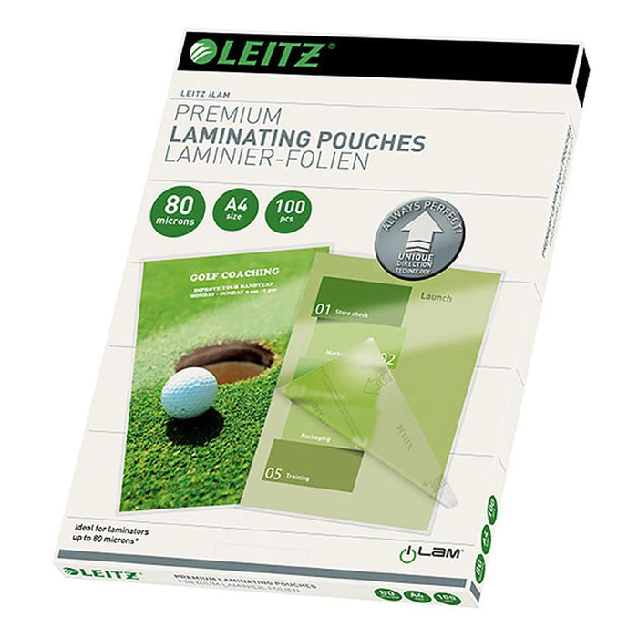 Leitz Laminating Pouch A4 80 Micron Pk100 74780000
