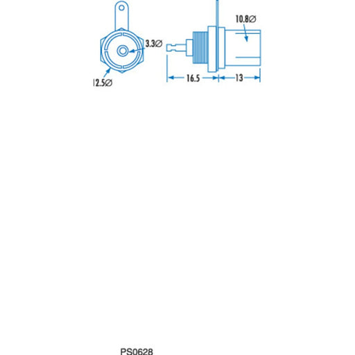 75-ohm Metal Chassis TV Socket - Folders