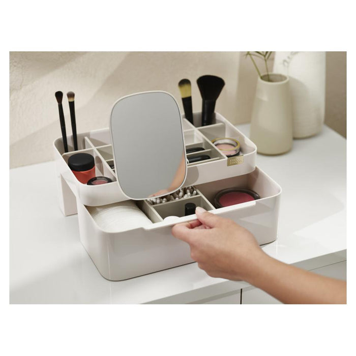 Viva Large Cosmetic Organiser with Removable Mirror - Shell