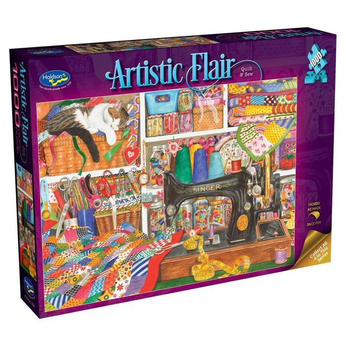 Holdson Puzzle - Artistic Flair, 1000pc (Quilt & Sew) 77506