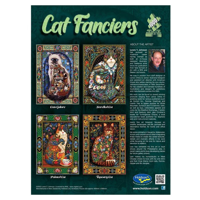 Holdson Puzzle - Cat Fanciers, 1000pc (Jewelled Cat) 77540