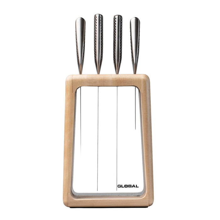 Global Hashira 5Pc Knife Block Set - Maple 79670