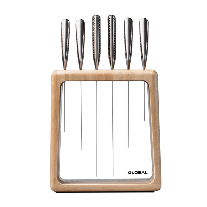 Global Hashira 7Pc Knife Block Set - Maple 79672