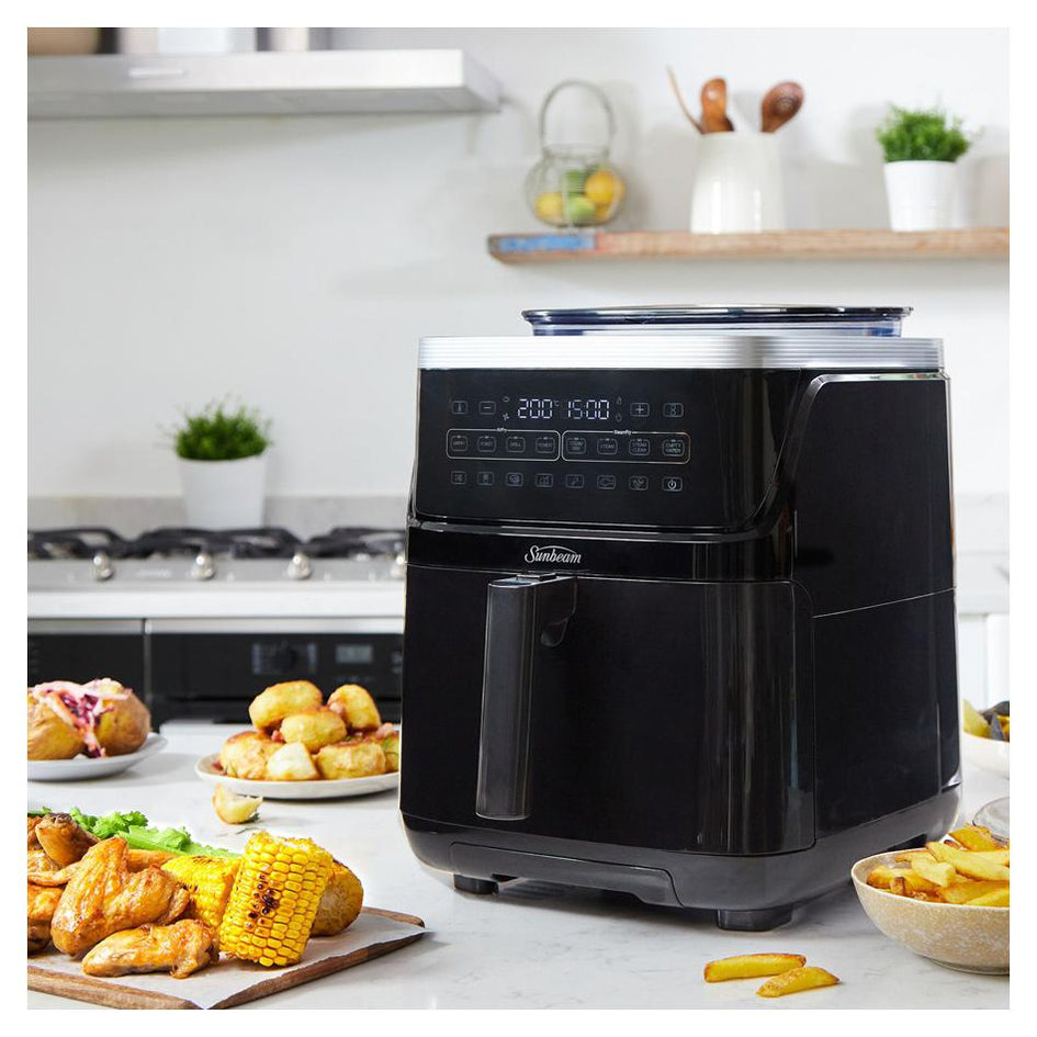 Sunbeam SteamFry Air Fryer + Steam AFP4600BK — Folders