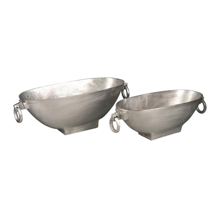 Rembrandt Alu Oval Handle Bowl (L) - Silver AM9007
