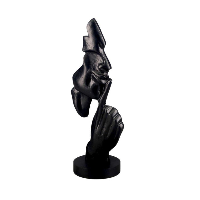 Rembrandt Alu Silence Sculpture On Black Mdf Base - Black AM9017