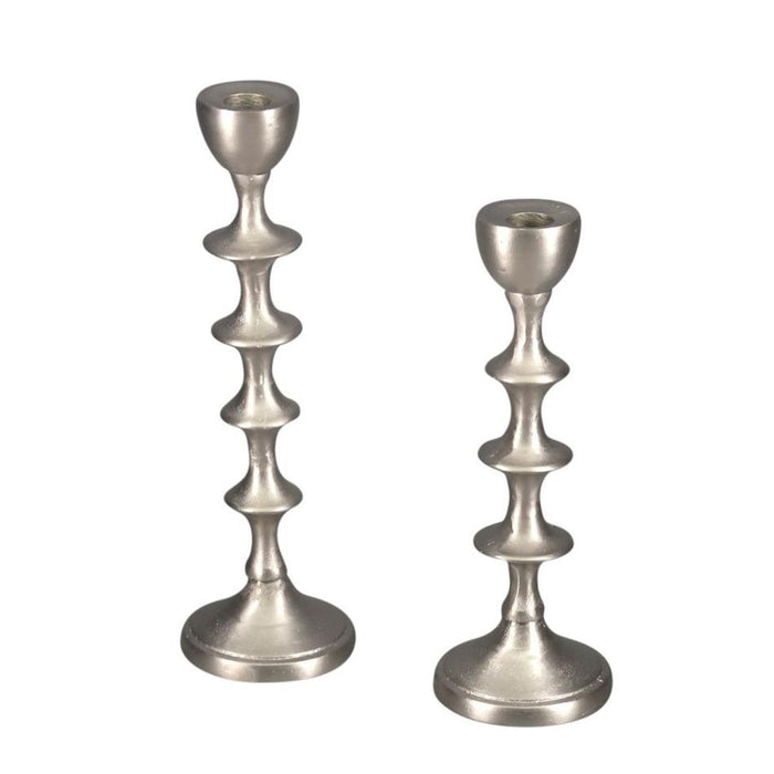 Rembrandt Alu Tiered Candle Holder (L) - Silver AM9031