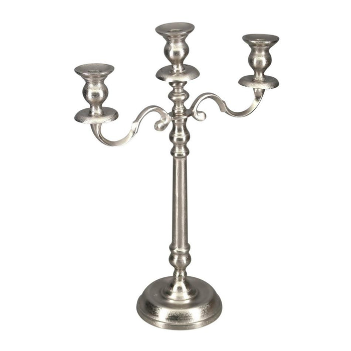 Rembrandt Alu Three Candle Holder, Packed Kd - Silver AM9038