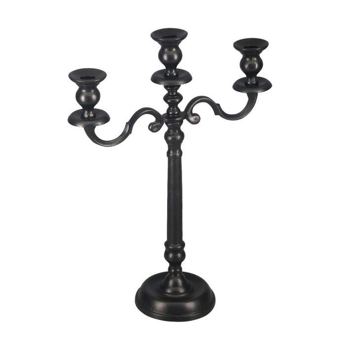 Rembrandt Alu Three Candle Holder, Packed Kd - Black AM9039
