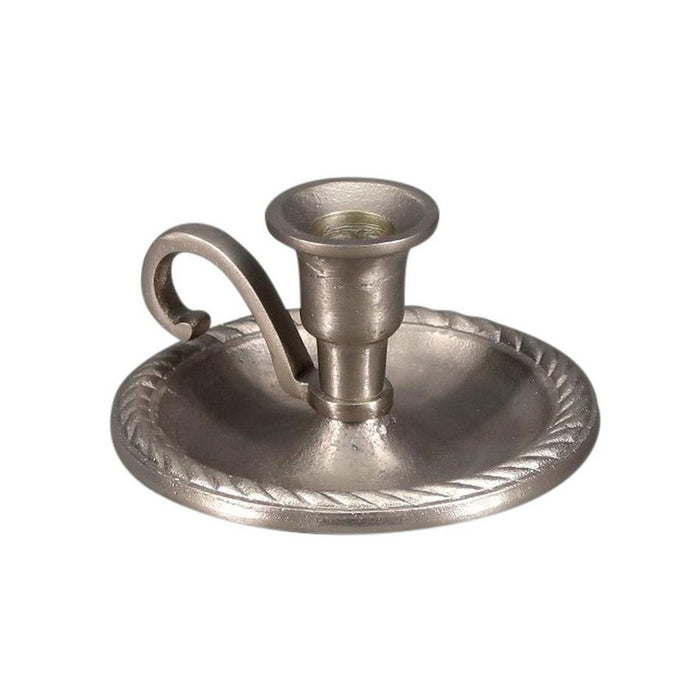 Rembrandt Alu Pan Candle Holder With Handle - Silver AM9040