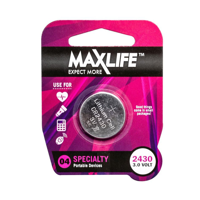 Maxlife Cr2430 Lithium Button Cell Battery