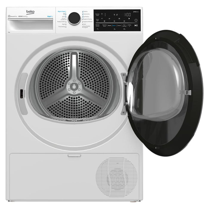 Beko 9 kg Hybrid Wifi Heat Pump Dryer with Steam BDPB904HW